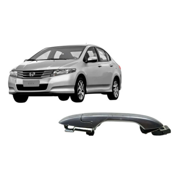 Maçaneta Externa Traseira Direita Honda City 2010 2013 M Uso Prata Traseira