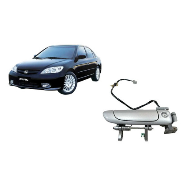 Maçaneta Externa Dianteira Direita Honda Civic 1.7 2004 Lx Prata Dianteira
