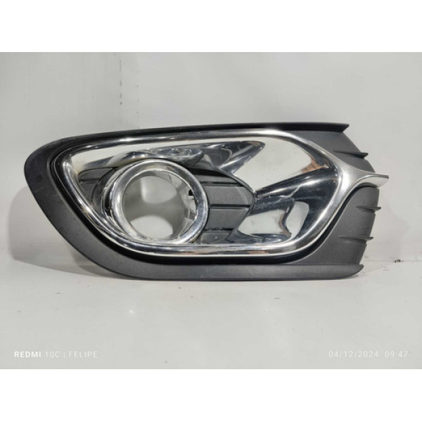 Moldura Esquerda Farol Milha Renault Logan 2019 (original) Preto Esquerdo