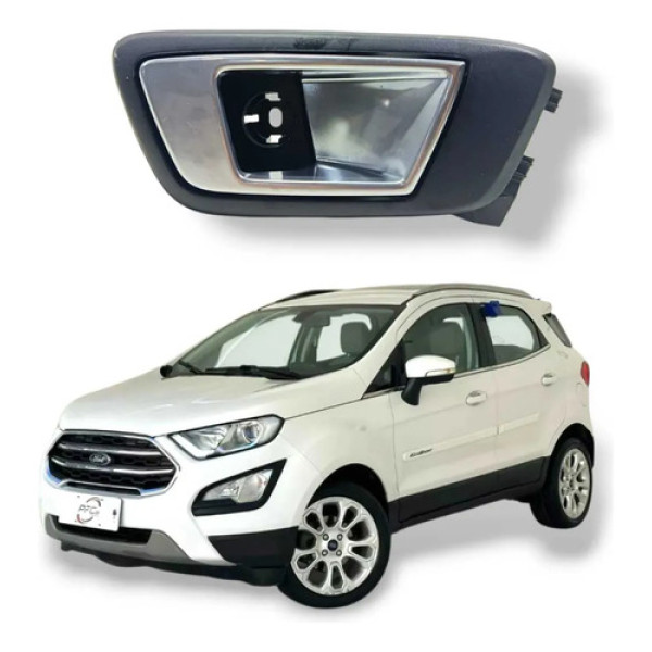 Maçaneta Interna Traseira Direita Ecosport Titanium 2018 Prata Traseira