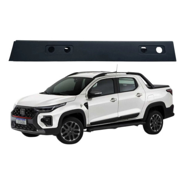 Moldura Esquerda Caçamba Fiat Strada 1.3 Volcano Cab Dp 2024 Preto Preta