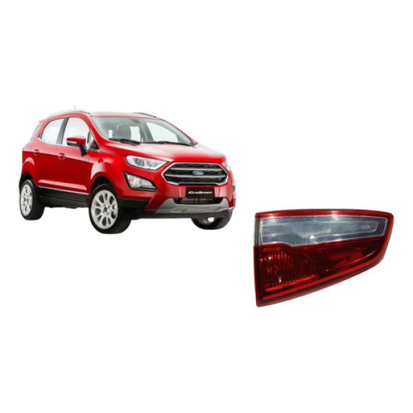 Lanterna Tampa Traseira Esquerda Ecosport Titanium 2018 Deta Esquerdo/motorista Vermelho