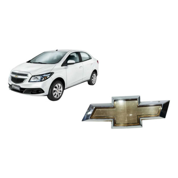 Emblema Chevrolet Prisma Dianteiro 2013 2018 Original Prata
