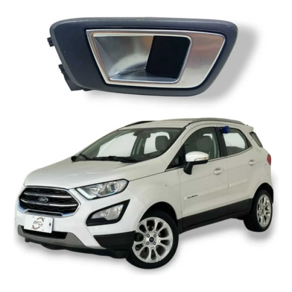 Maçaneta Interna Traseira Esquerda Ecosport Titanium 2018 Prata Traseira
