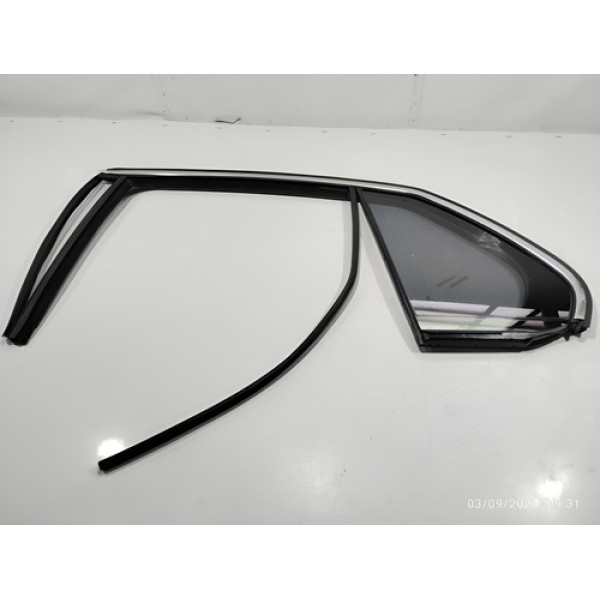 Borracha Friso Vidro Fixo Traseiro Esquerdo Jetta 2.5 2009 Preto