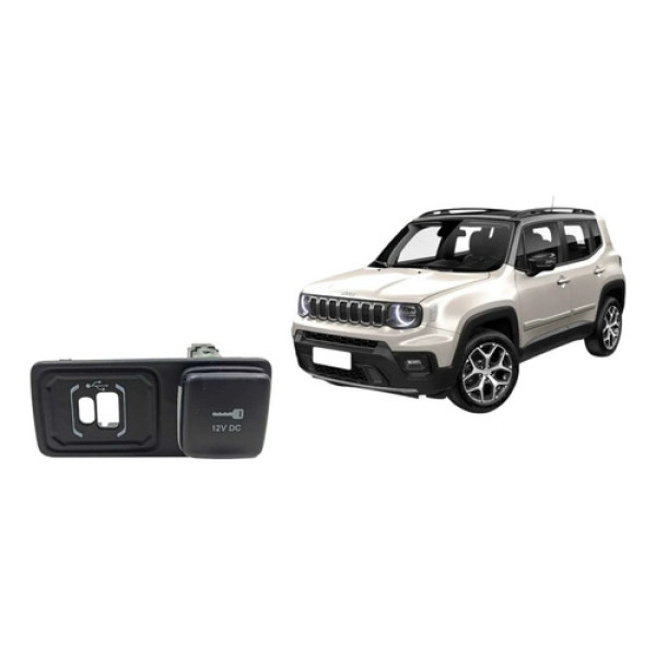 Acabamento Acendedor Tomada Usb Renegade Sahara 1.3 2025 Preto