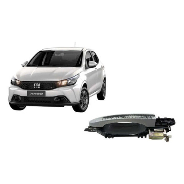 Maçaneta Externa Argo Drive Dianteira Direita 2020 C Detalhe Prata Dianteira