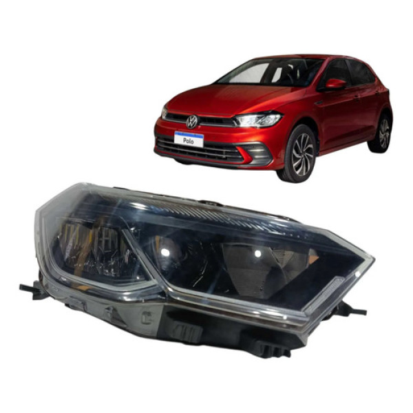 Farol Direito Led Volkswagen Polo Tsi Higline 1.0 2023 2025  Direito/passageiro