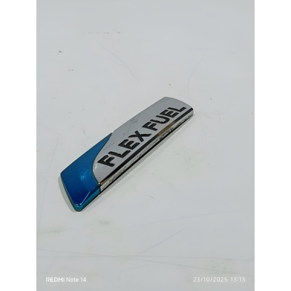 Emblema Flex Fuel Nissan Sentra Versa Azul-aço