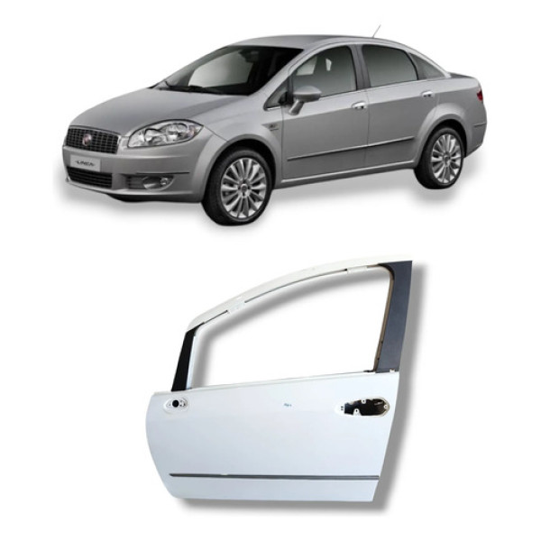 Porta Dianteira Esquerda Fiat Linea Absolute 1.8 2015 Dianteira Esquerda Branco