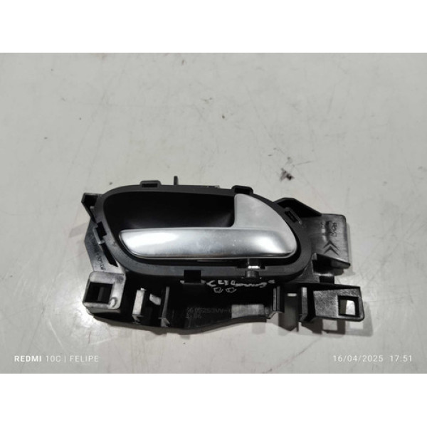 Maçaneta Interna Dianteira Direita Citroen C4 Lounge 2014 Preto Dianteira