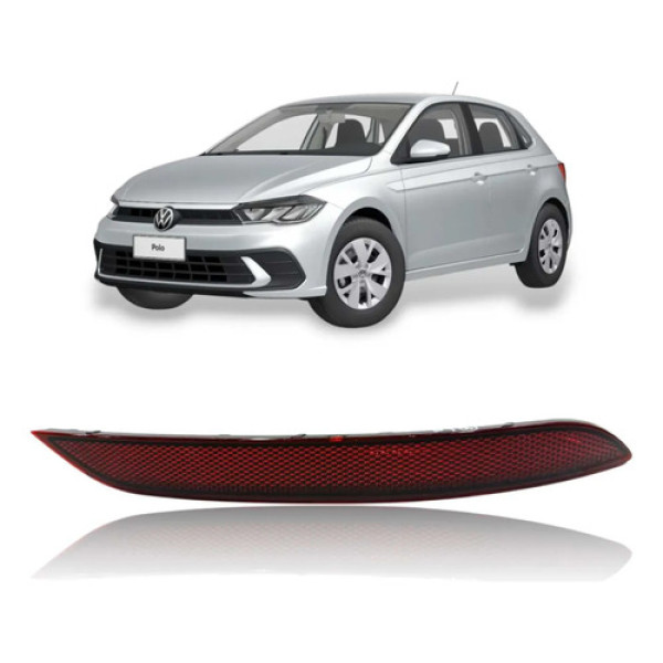 Refletor Parachoque Traseiro Direito Polo Tsi Higline 2023 Vermelho
