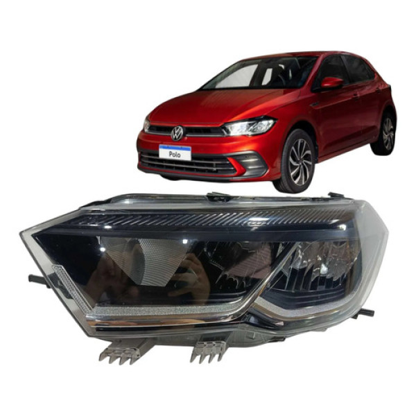 Farol Esquerdo Led Volkswagen Polo 2023 2025 Esquerdo Esquerdo/motorista