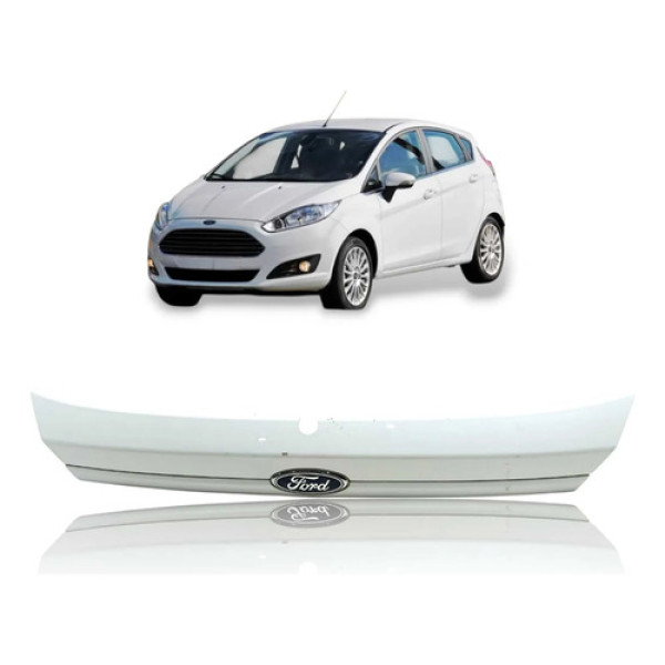 Aplique Tampa Traseira Ford New Fiesta 2013 2016 Branco