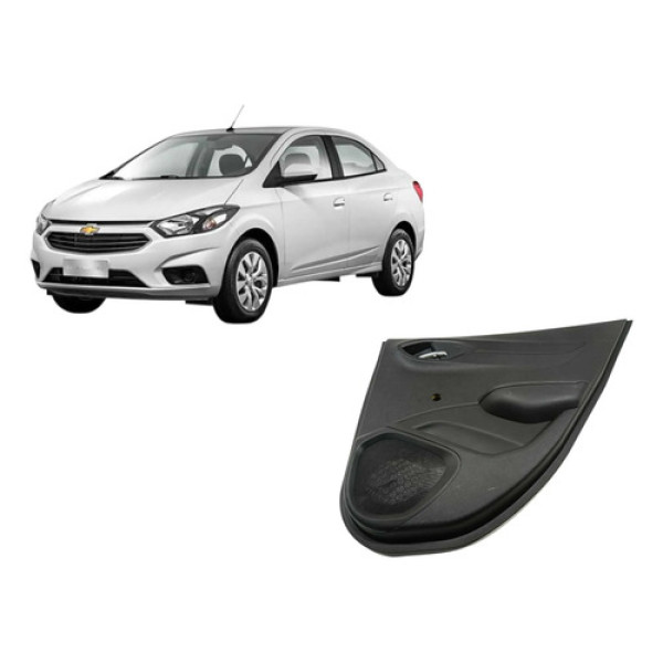 Forro Porta Traseiro Direito Prisma 2014 A 2017 (compare Preto