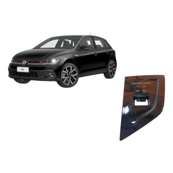 Moldura Botão Pisca Alerta Polo Tsi Higline 2023 Preto