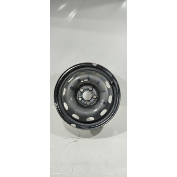 Roda De Ferro Aro 15 Volkswagen Fox Polo Original 5 Furos Preto