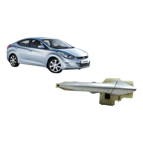 Maçaneta Externa Traseira Esquerda Hyundai Elantra Gls 2013 Prata Traseira