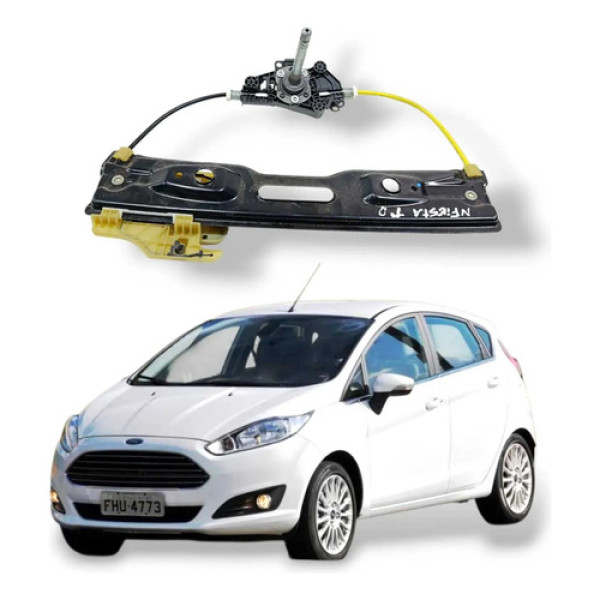 Máquina De Vidro Manual Ford New Fiesta Traseira Direit 2015