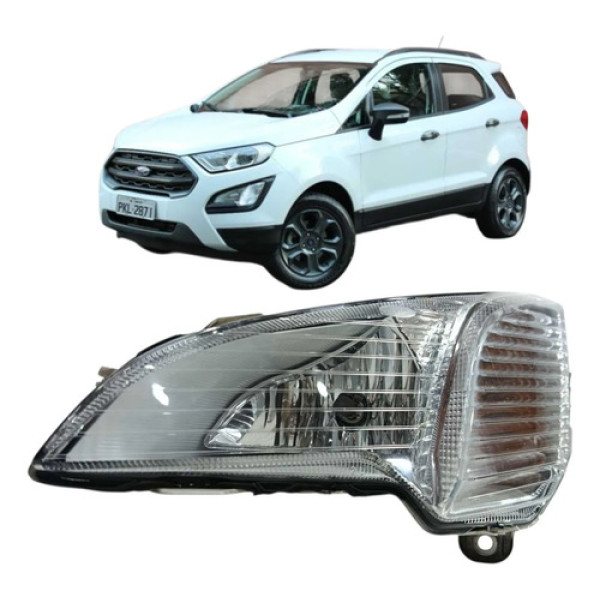 Farol De Milha Esquerdo Ecosport Titanium 2017 2021 Transparente