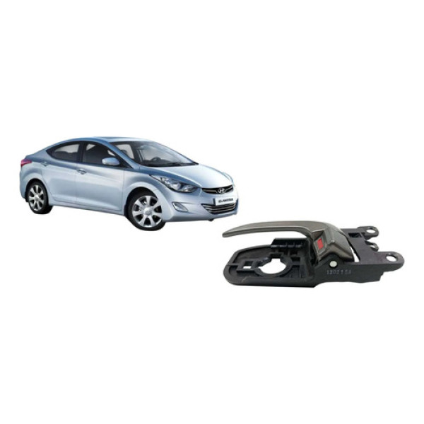 Maçaneta Interna Traseira Esquerda Elantra Gls 1.8 2013 Preto Traseira