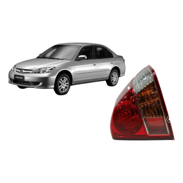 Lanterna Direita Civic Lx 2004 2006 (carona Detalhe Foto) Direito/passageiro Traseira