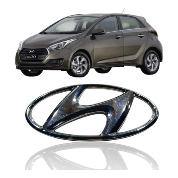 Simbolo Tampa Traseira Hyundai Hb20 2016 Cromo