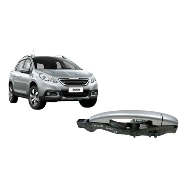 Maçaneta Porta Externa Traseira Esquerda Peugeot 2008 2022 Prateado Traseira