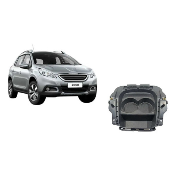 Porta Copos Peugeot 2008 2014 2019 (cód 9678475777 Preto