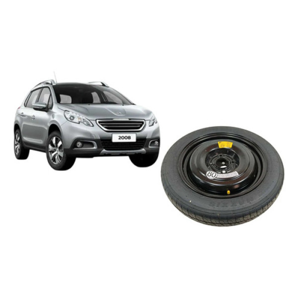 Pneu Estepe T125 80r15 Peugeot 2008 2022 (sem Uso Novo) Preto