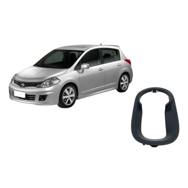 Moldura Maçaneta Interna Porta Traseira Esquerda Tiida 2008 Preto Traseira