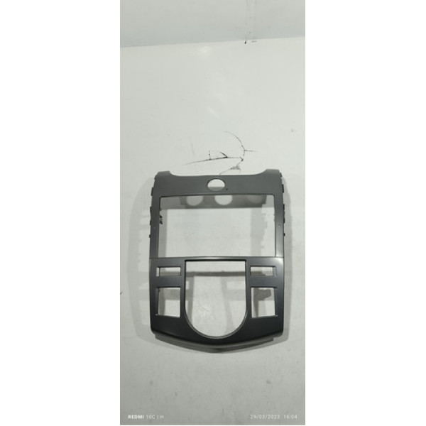 Moldura Comando Ar Multimídia Painel Kia Cerato 2013 Cinza