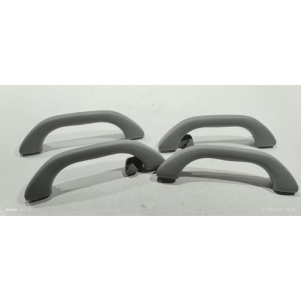 Kit Puxador Alça Teto Traseira Audi A3 2000 - 2004 Original Cinza