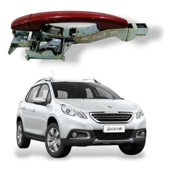 Maçaneta Externa Peugeot 2008 Allure Traseira Esquerda 2015 Vermelho Traseira