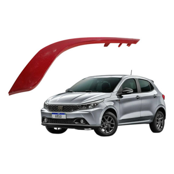 Refletor Olho Gato Traseiro Esquerdo Fiat Argo Drive 2019 Vermelho