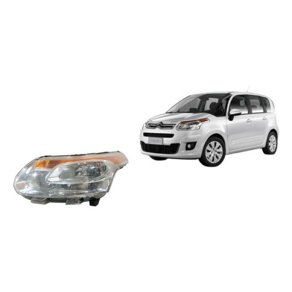 Farol Esquerdo Citroen C3 Picasso 2012 2014 Esquerdo/motoris Esquerdo/motorista