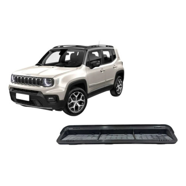 Grade Difusor Ar Traseiro Parachoque Renegade Sahara 2025 Preto Fosco