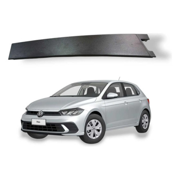 Moldura Porta Traseira Esquerda Polo Tsi Higline 2023 Preto