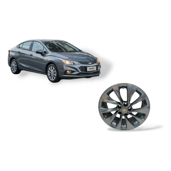 Aro Roda R17 Chevrolet Cruze Ltz 1.4 Turbo 2018 Arranhado Preto