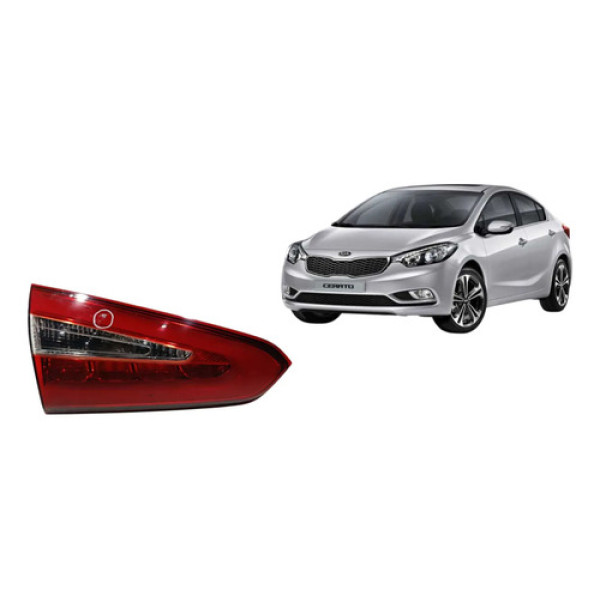 Lanterna Tampa Esquerda Kia Cerato 2014 2016 (tricada V Foto Esquerdo/motorista Vermelho