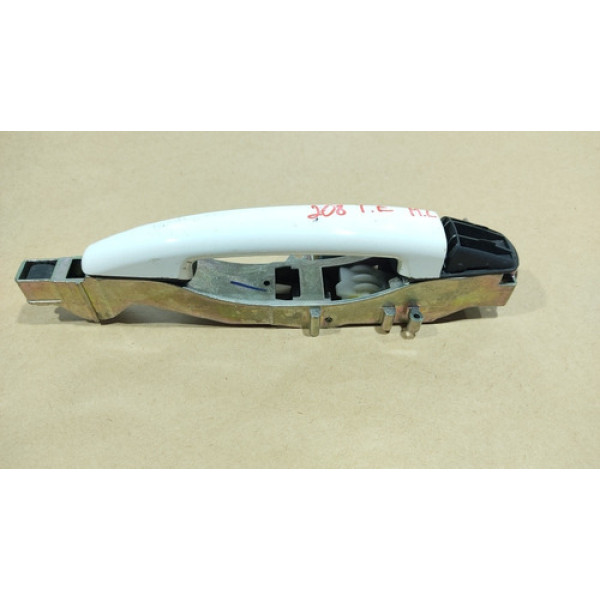 Maçaneta Porta Externa Traseira Esquerda Peugeot 208 2015 Branco