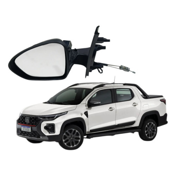 Retrovisor Esquerdo Fiat Strada 2020/2024 Com Pisca