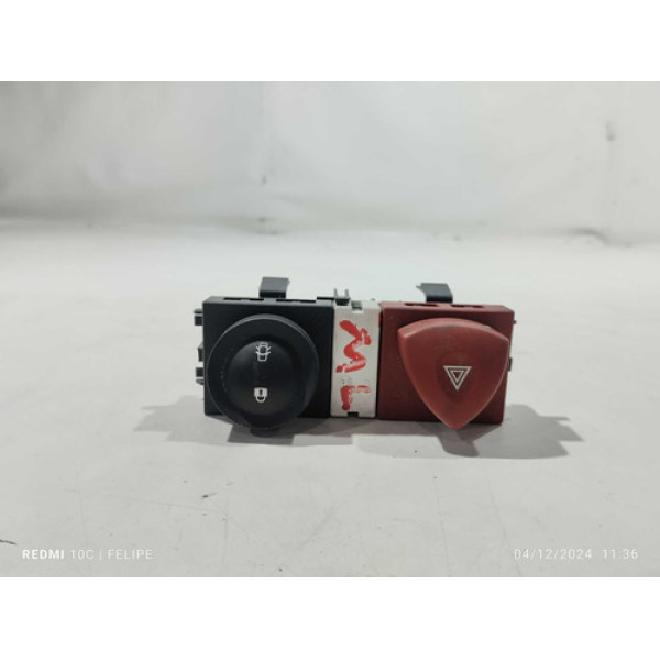 Botão Pisca Alerta Trava Porta Megane 2008 (pé Quebrado) Preto