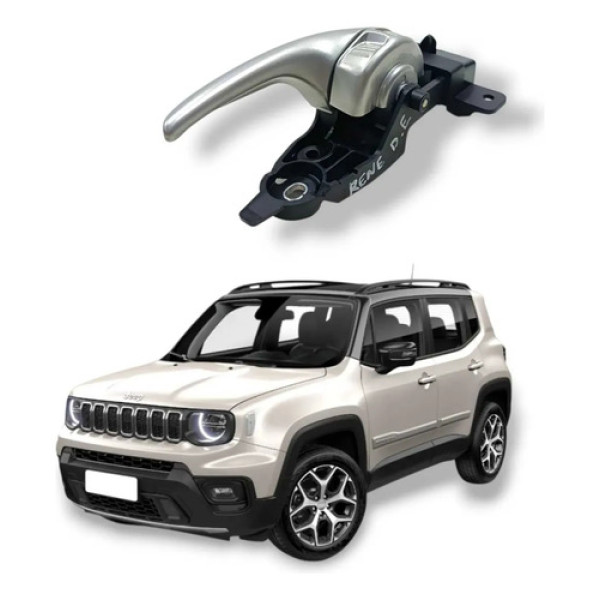 Maçaneta Interna Dianteira Esquerda Renegade Sahara 1.3 2025 Prata Dianteira