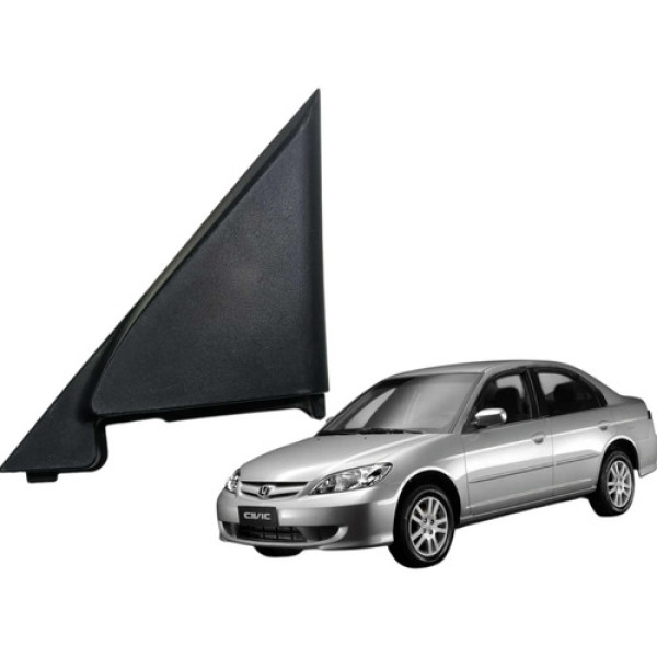 Moldura Interna Retrovisor Direito Honda Civic Lx 2004 1.7 Preto