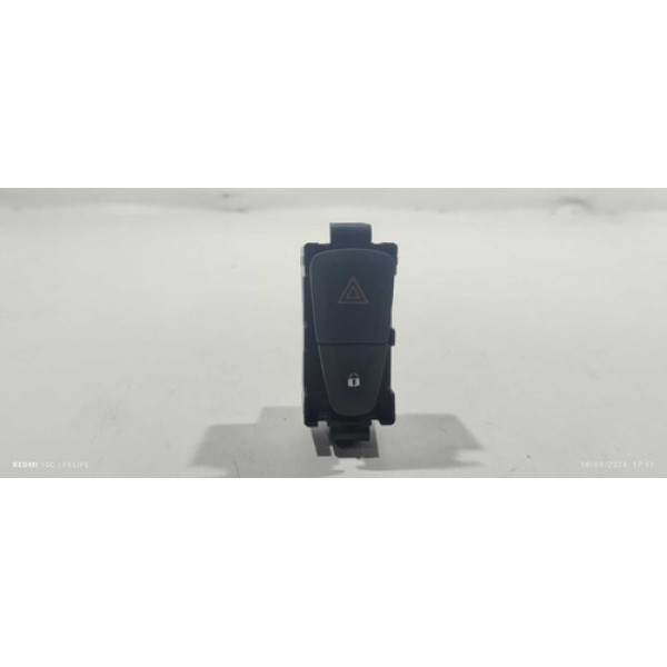 Botão Pisca Alerta Trava Portas Renault Logan Sandero 2021 Preto