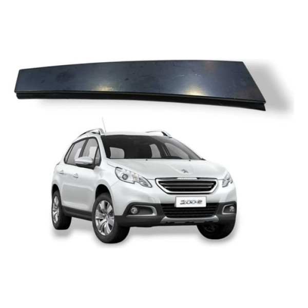 Moldura Externa Porta Traseira Esquerda Peugeot 2008 2015 Preto