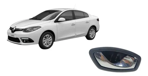 Maçaneta De Porta Dianteira Direita Renault Fluence 2016 Preto Dianteira
