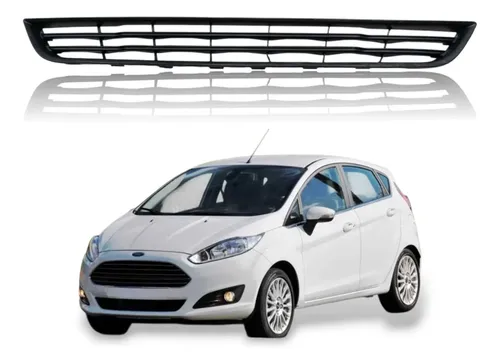 Grade Inferior Parachoque Ford New Fiesta 2013 2016 Detalhe Preto Fosco