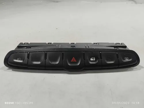 Botão Pisca Alerta Milha Trava Desembaçador Fiat Argo 2019 Preto